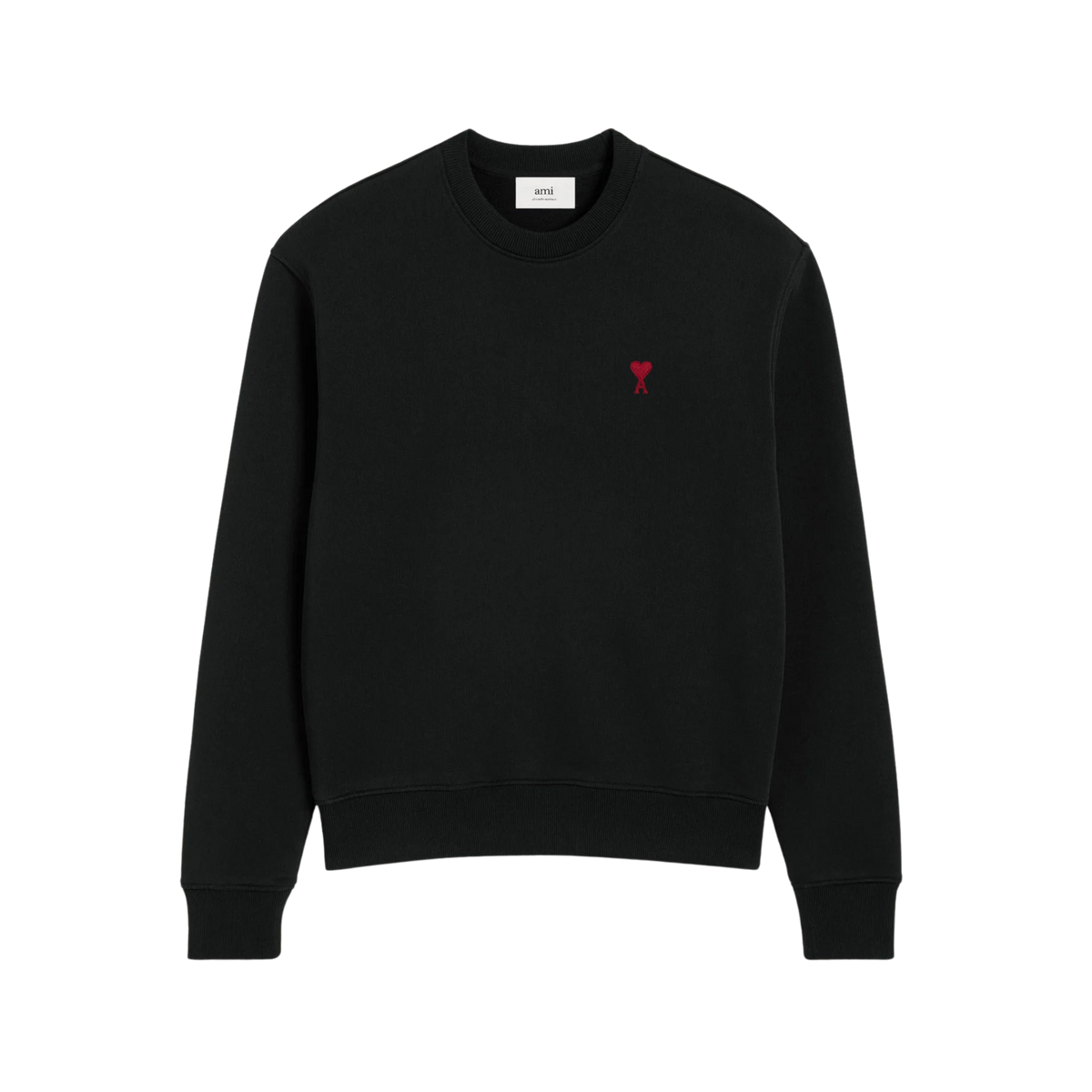 SWEATSHIRT NOIR AMI DE COEUR EN COTON