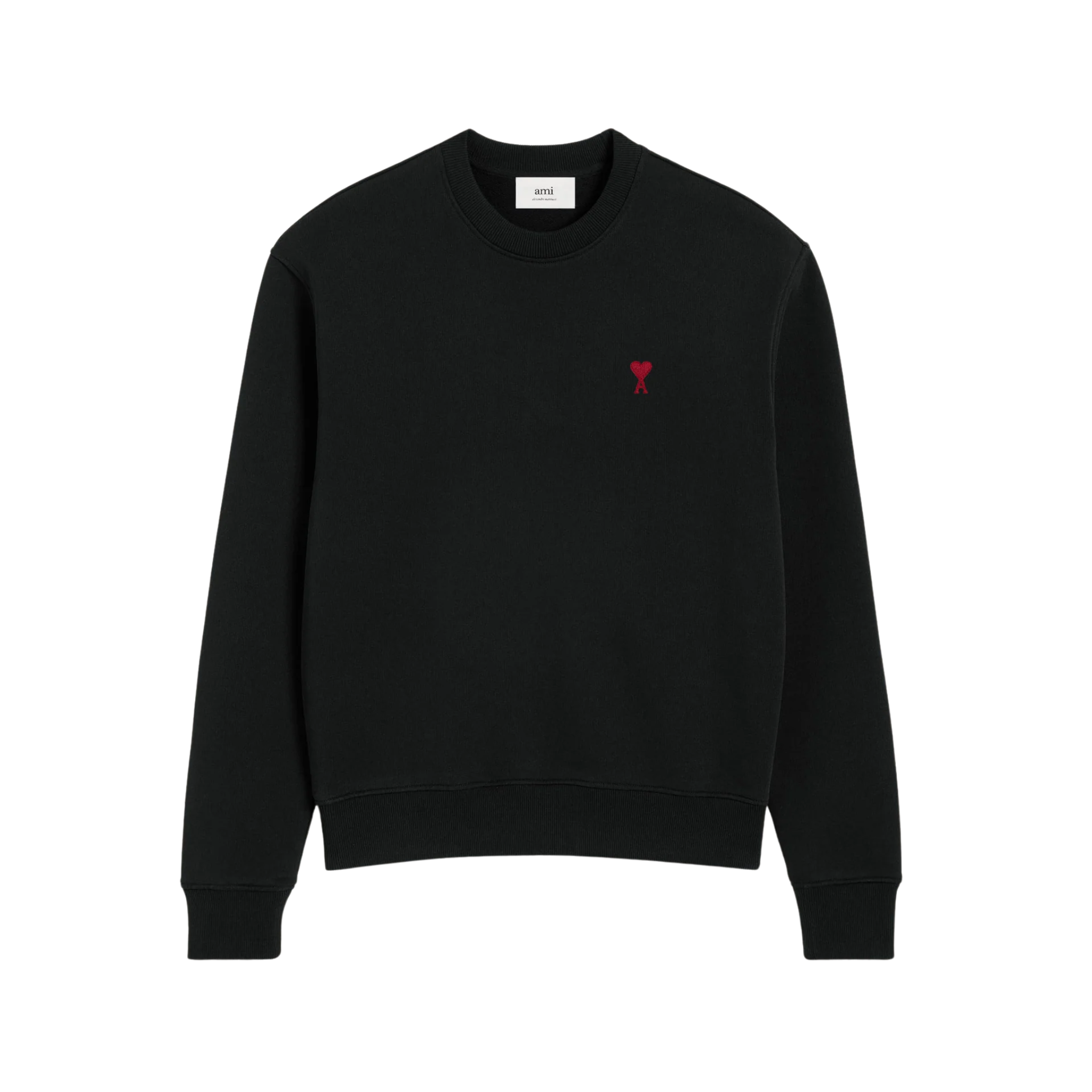 SWEATSHIRT NOIR AMI DE COEUR EN COTON